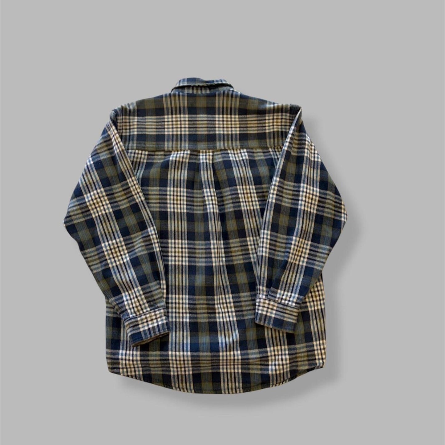 Vintage North West Navy Plaid Button Up - L