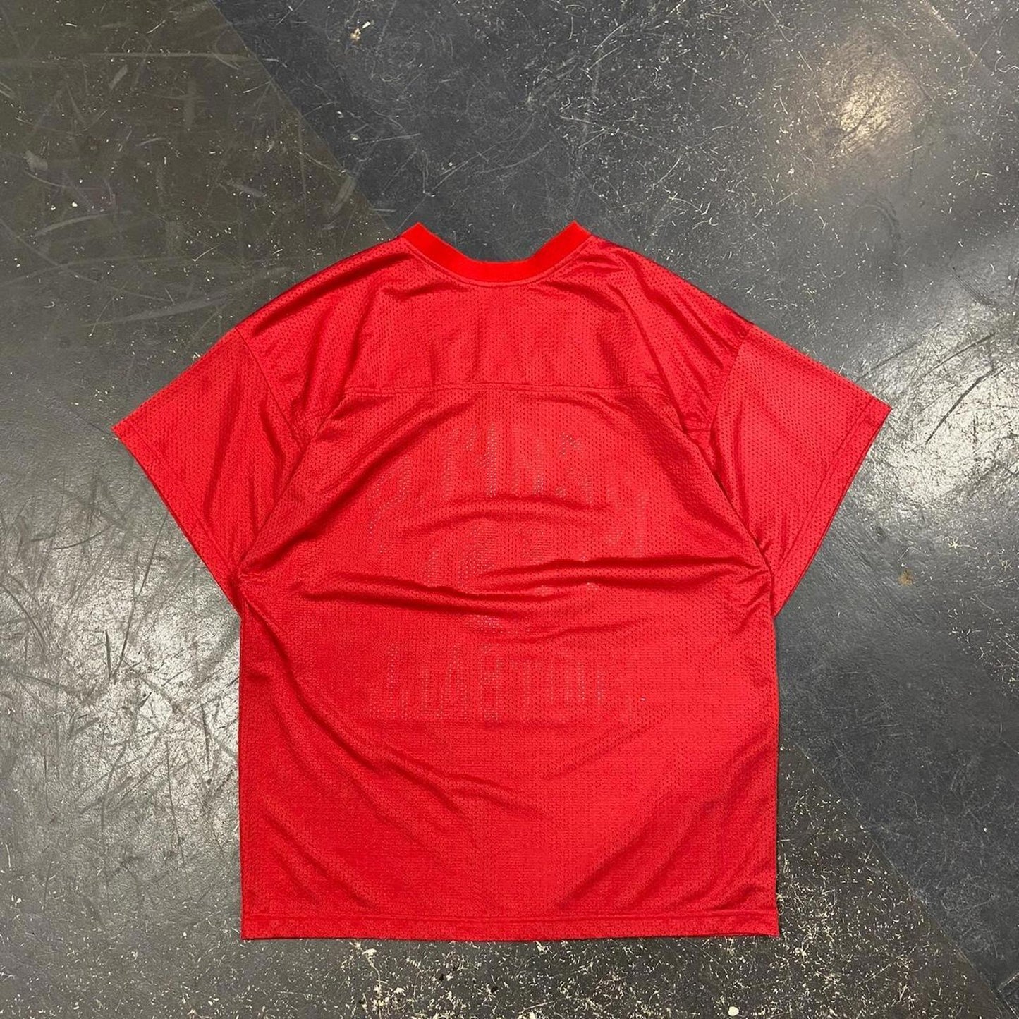 90s Rebel Football Red Mesh Jersey - L