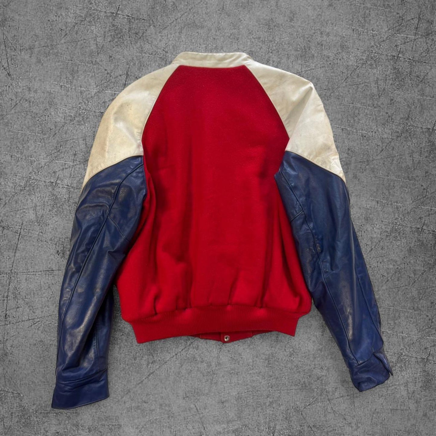 Vintage 80s Northwestern 2 Tone Leather Bomber Jacket - L