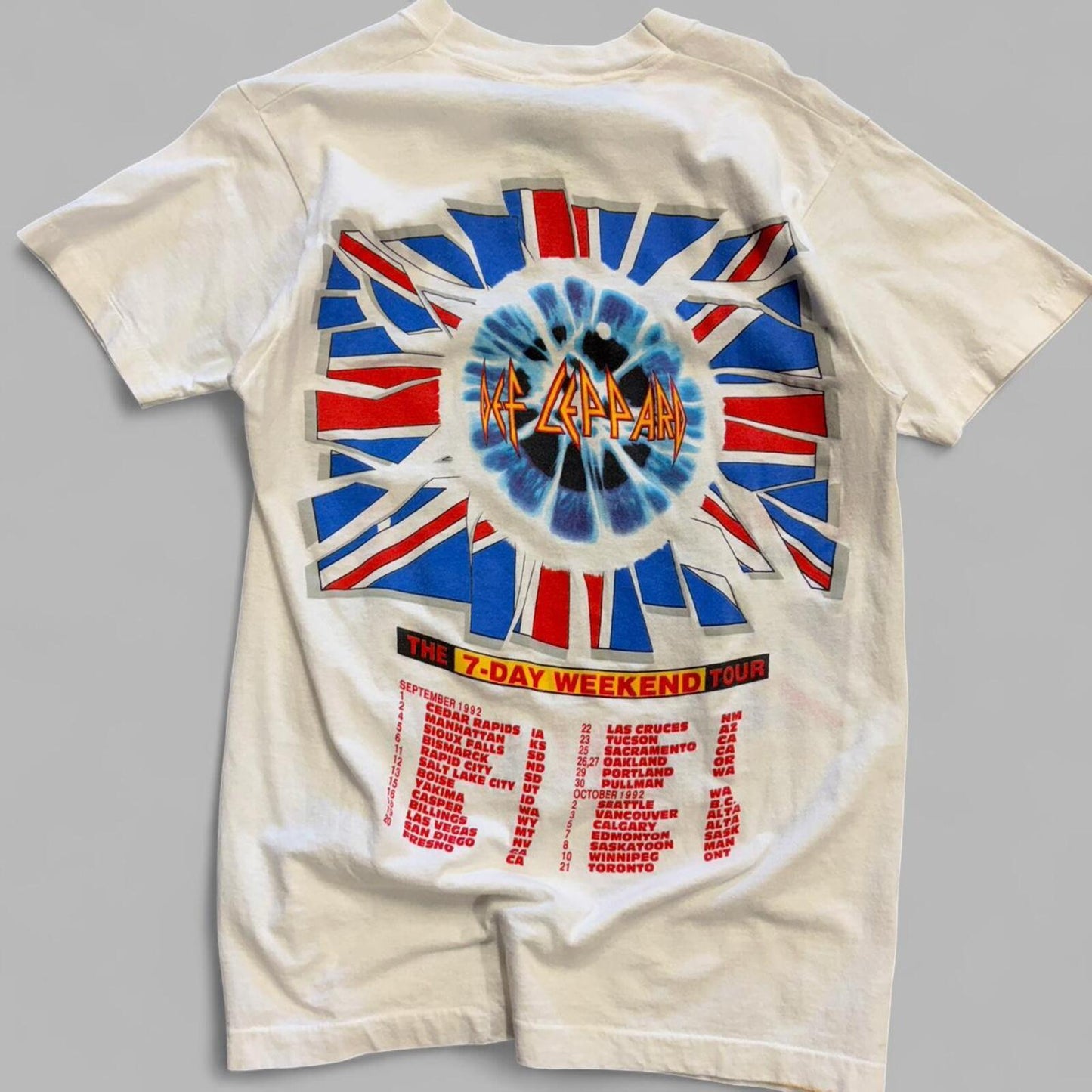 1992 Def Leppard 7 Day Tour Tee - L