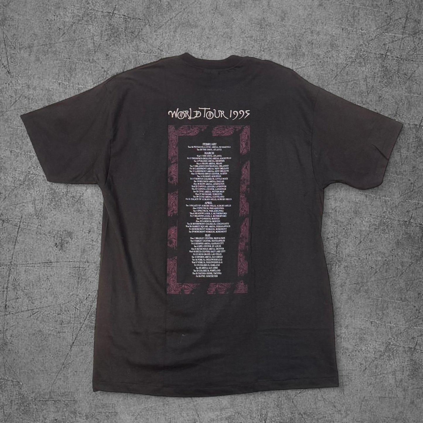 1995 Jimmy Page & Robert Plant Led Zeppelin Tour Tee - XL