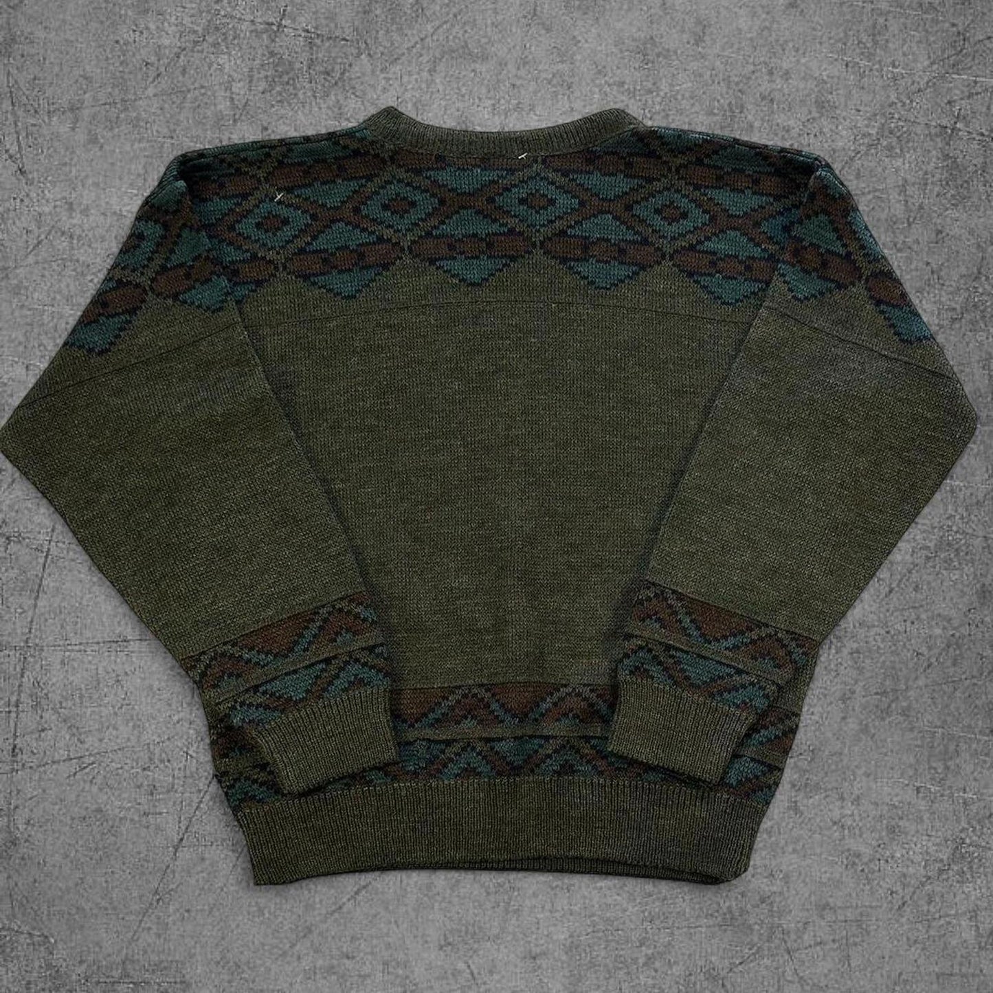 90s Dog Cartoon Golf Grandpa Knit - S