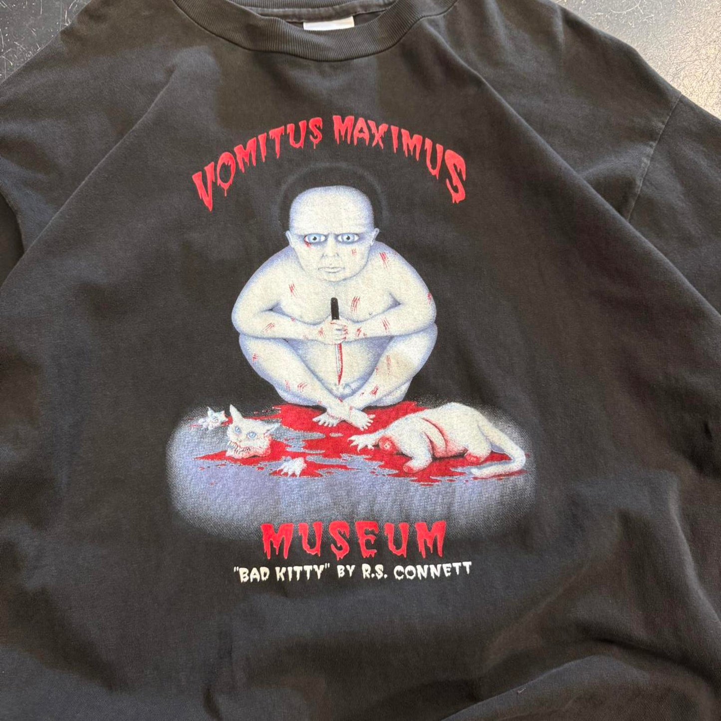 Vintage 90s ‘Bad Kitty’ Vomitus Maximus Art Tee- XL