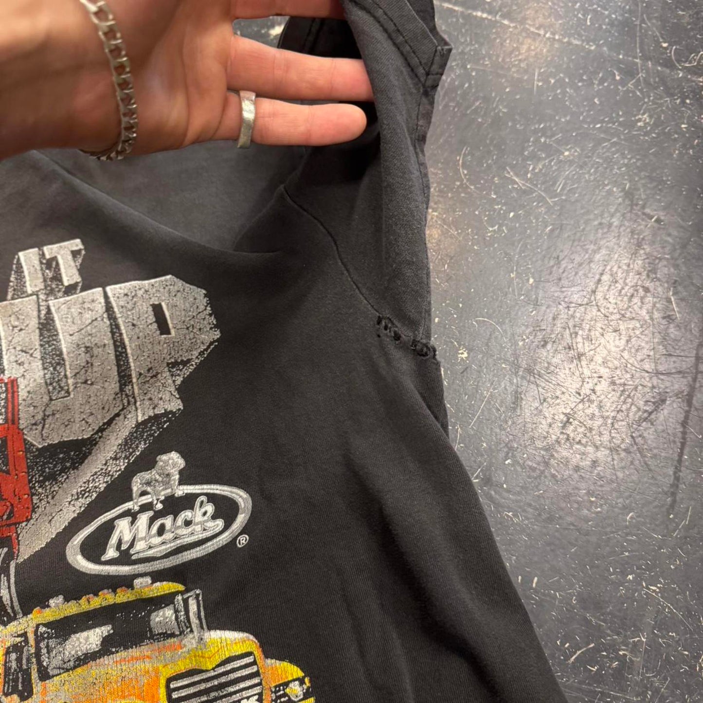 Vintage Distressed Mack Trucks Tee - L