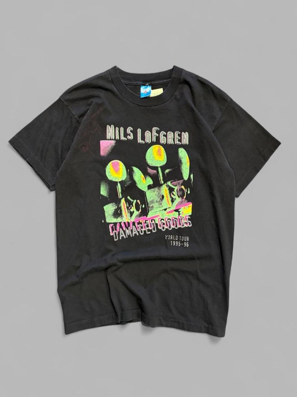 1995/96 Nils Lofgren Damages Goods Signed Tour Tee - L