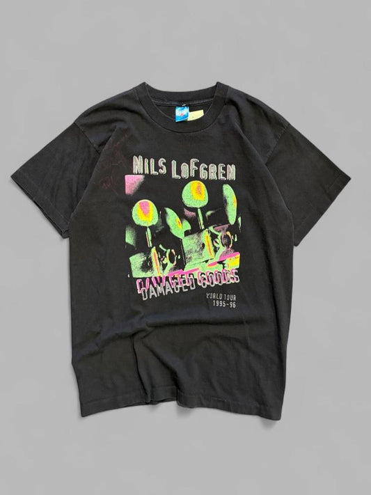 1995/96 Nils Lofgren Damages Goods Signed Tour Tee - L