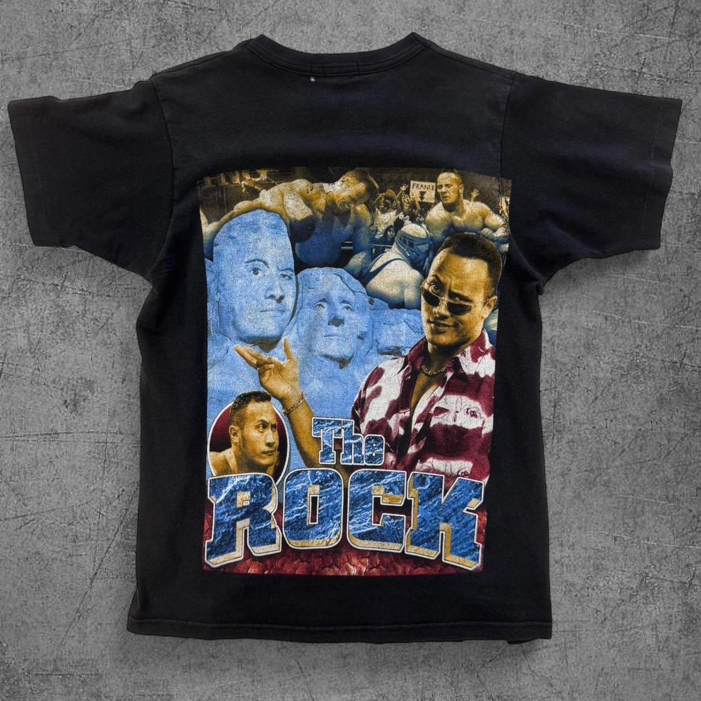 90s The Rock WWE Rap Tee - M