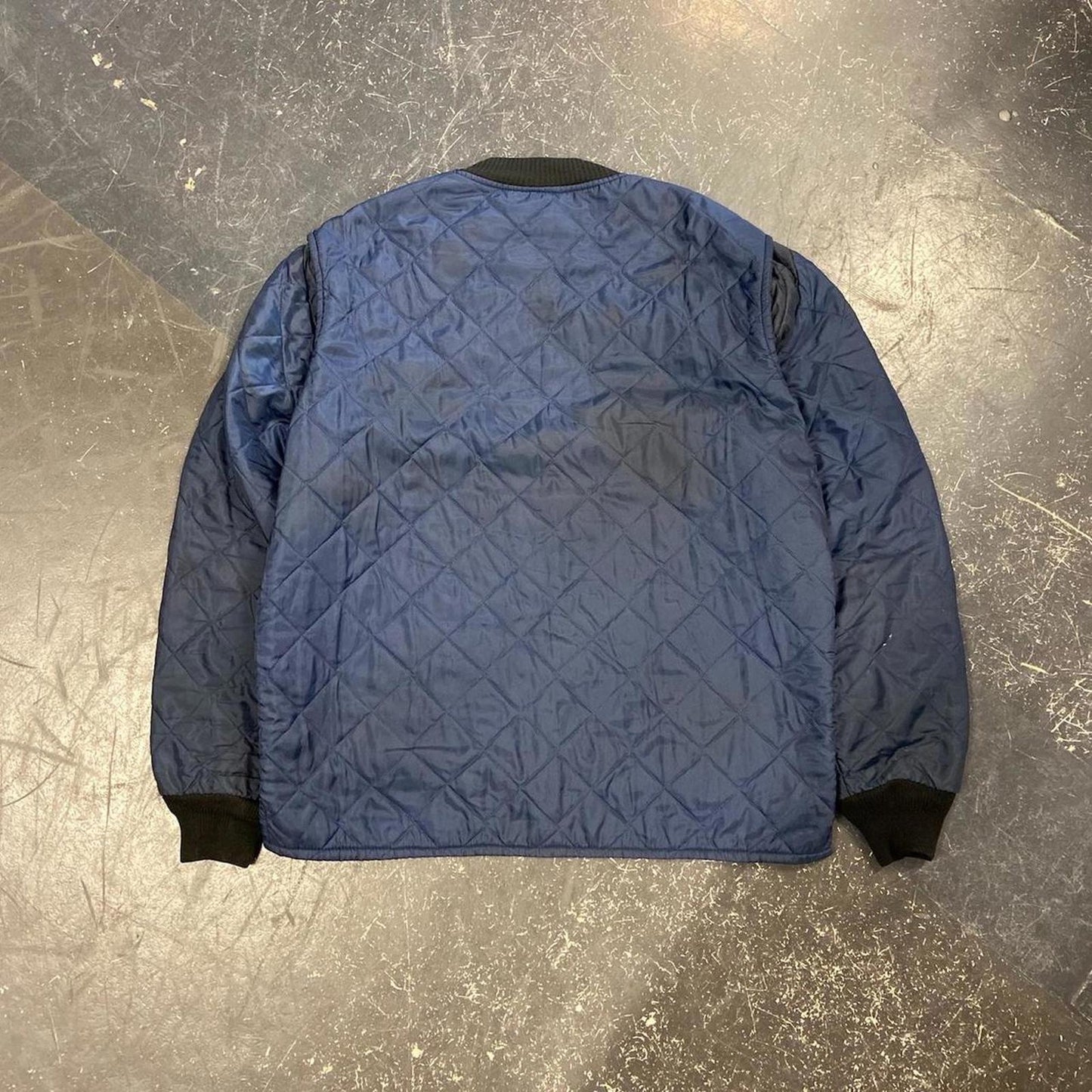 Vintage Navy Blue Military Flight Jacket - L