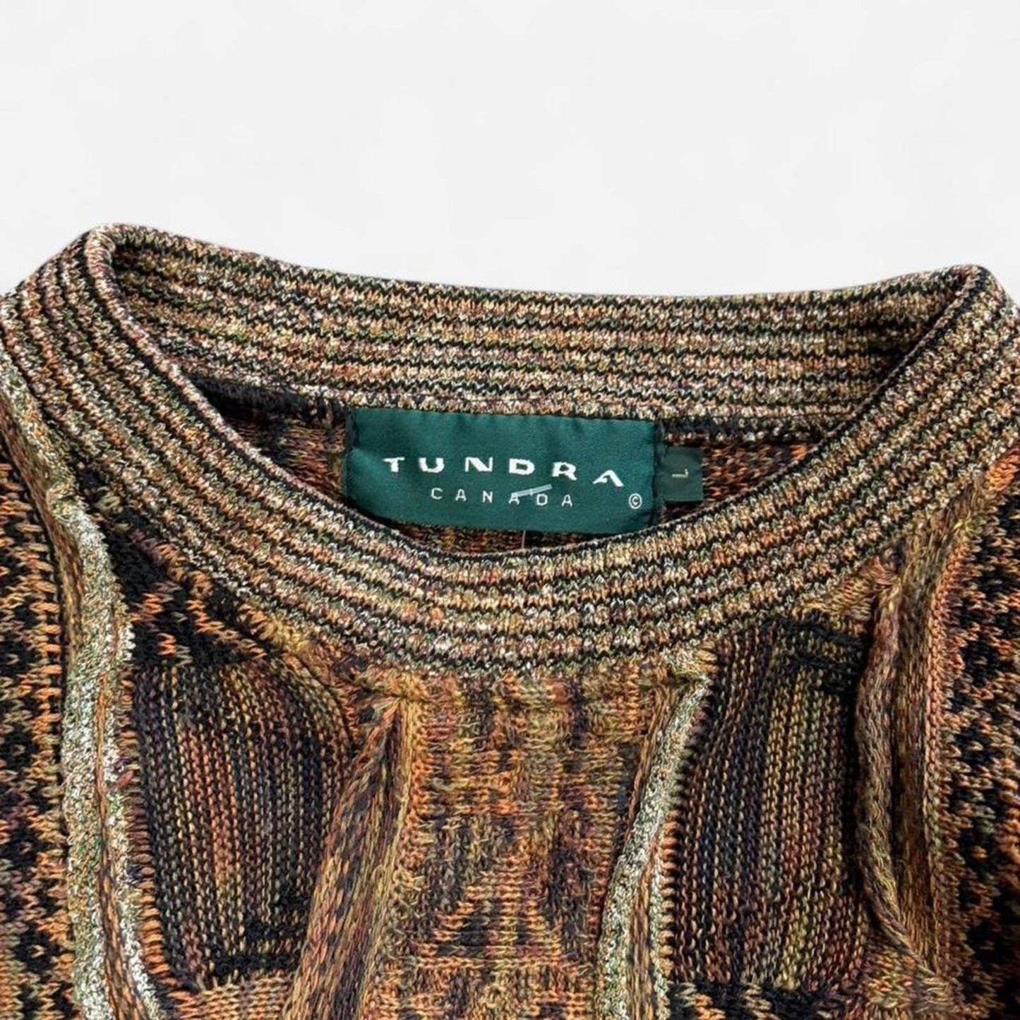 Vintage 90s Tundra Coogi Style Knit - L