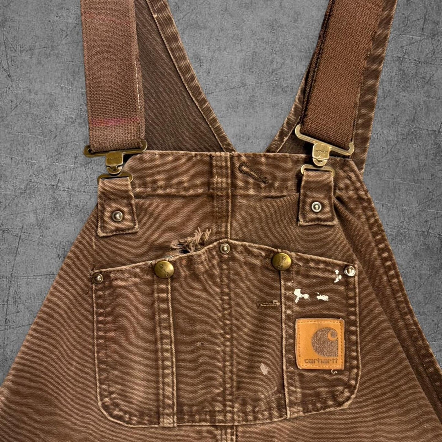 Vintage Mocha Carhartt Overalls - 34