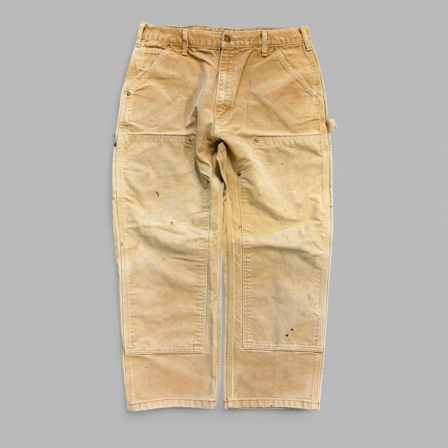 Vintage Tan Faded Carhartt Double Knees - 34
