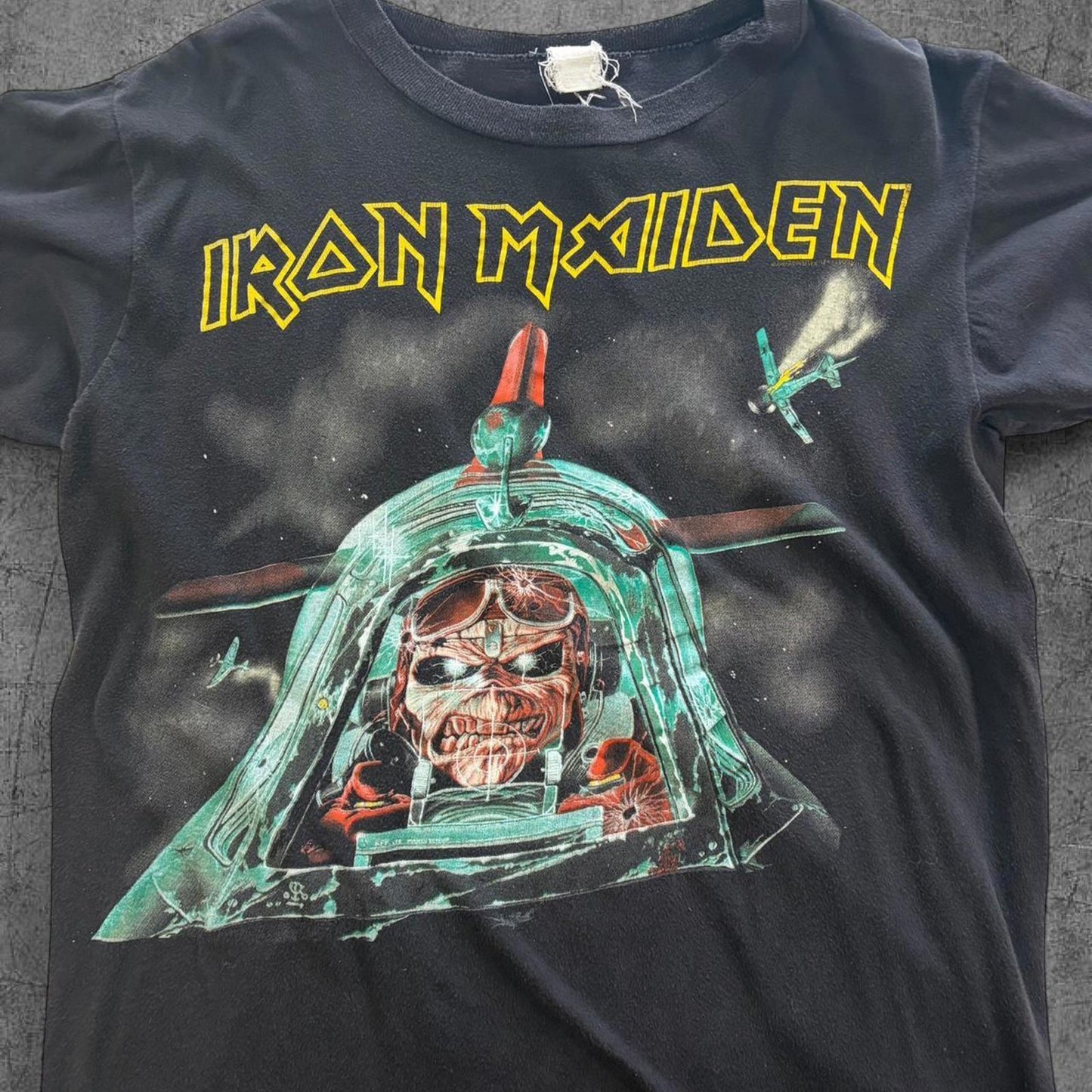 Vintage 1987 Iron Maiden Aviation Tee - M