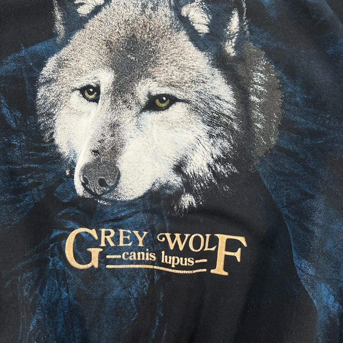 90s Grey Blue Tie Dye Crewneck - XL