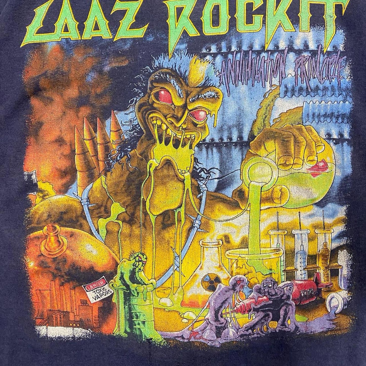 1989 Laaz Rocket Thrash Metal Band Tee - L
