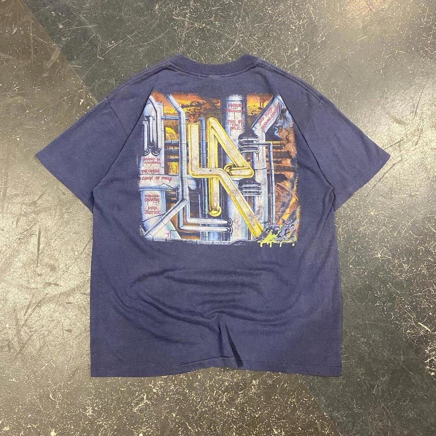 1989 Laaz Rocket Thrash Metal Band Tee - L