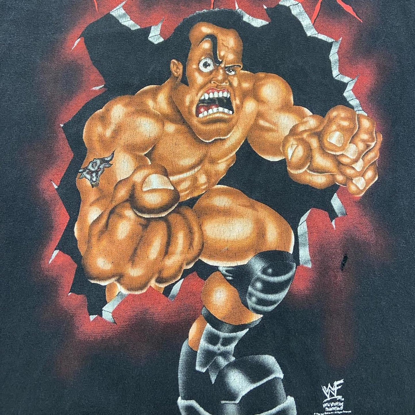 1999 WWF Smell what the Rock is Cooking Tee - L