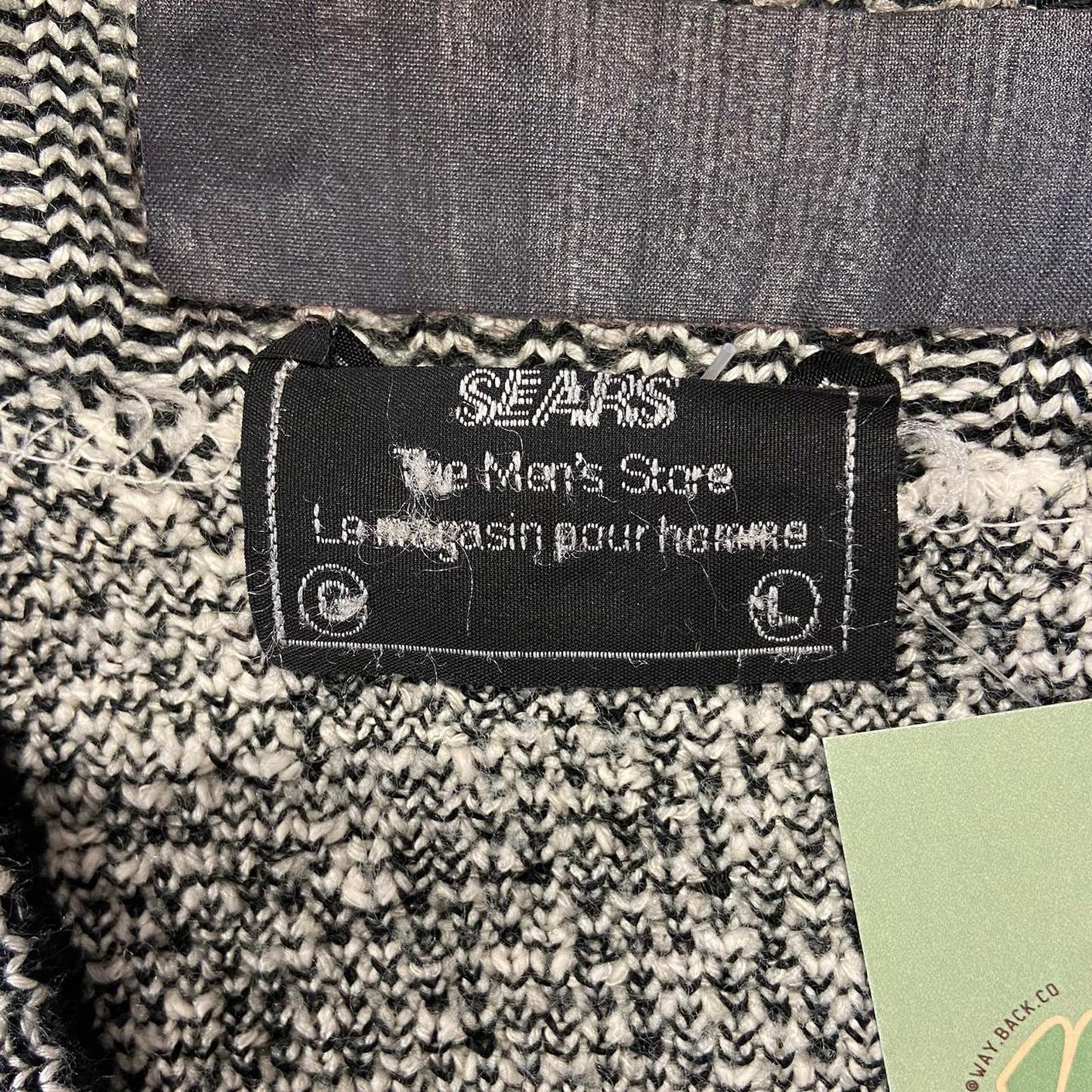 Vintage Sears Patterned Cardigan - L