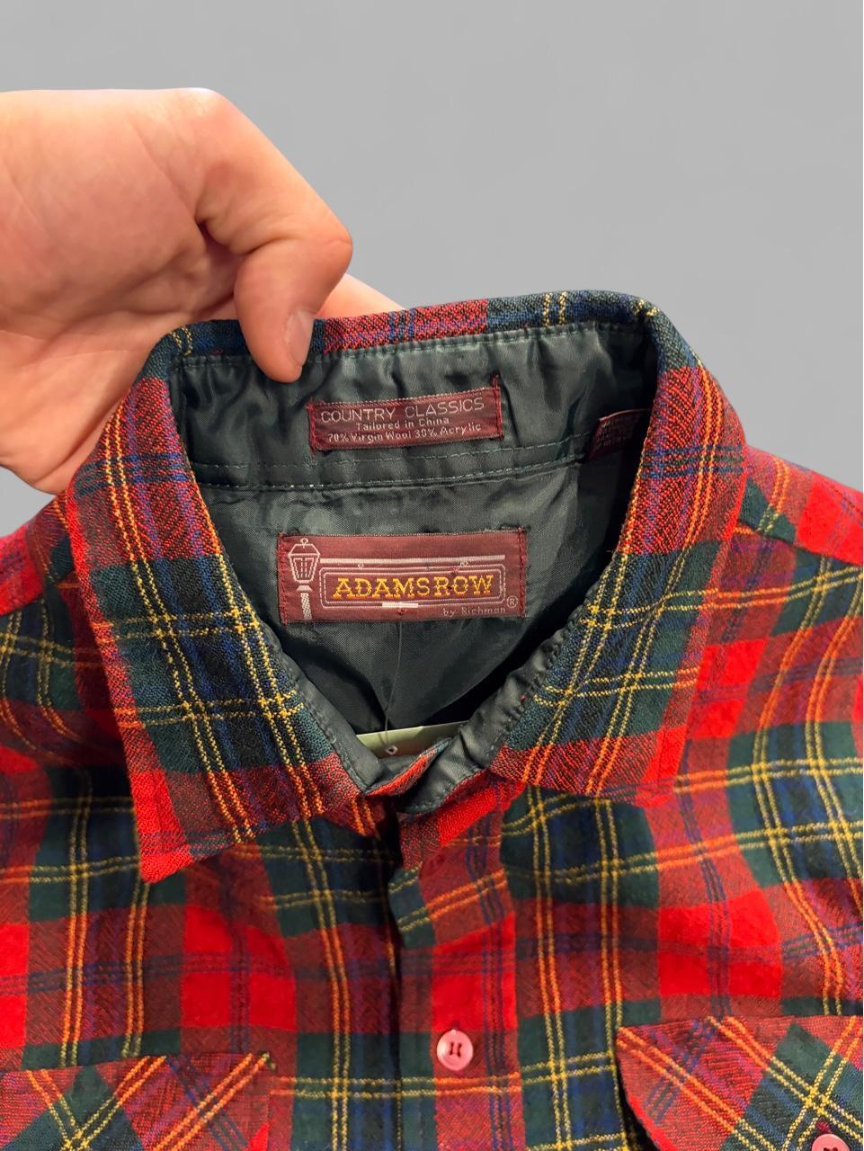 Vintage 80s Adamsrow Plaid Button Up - M