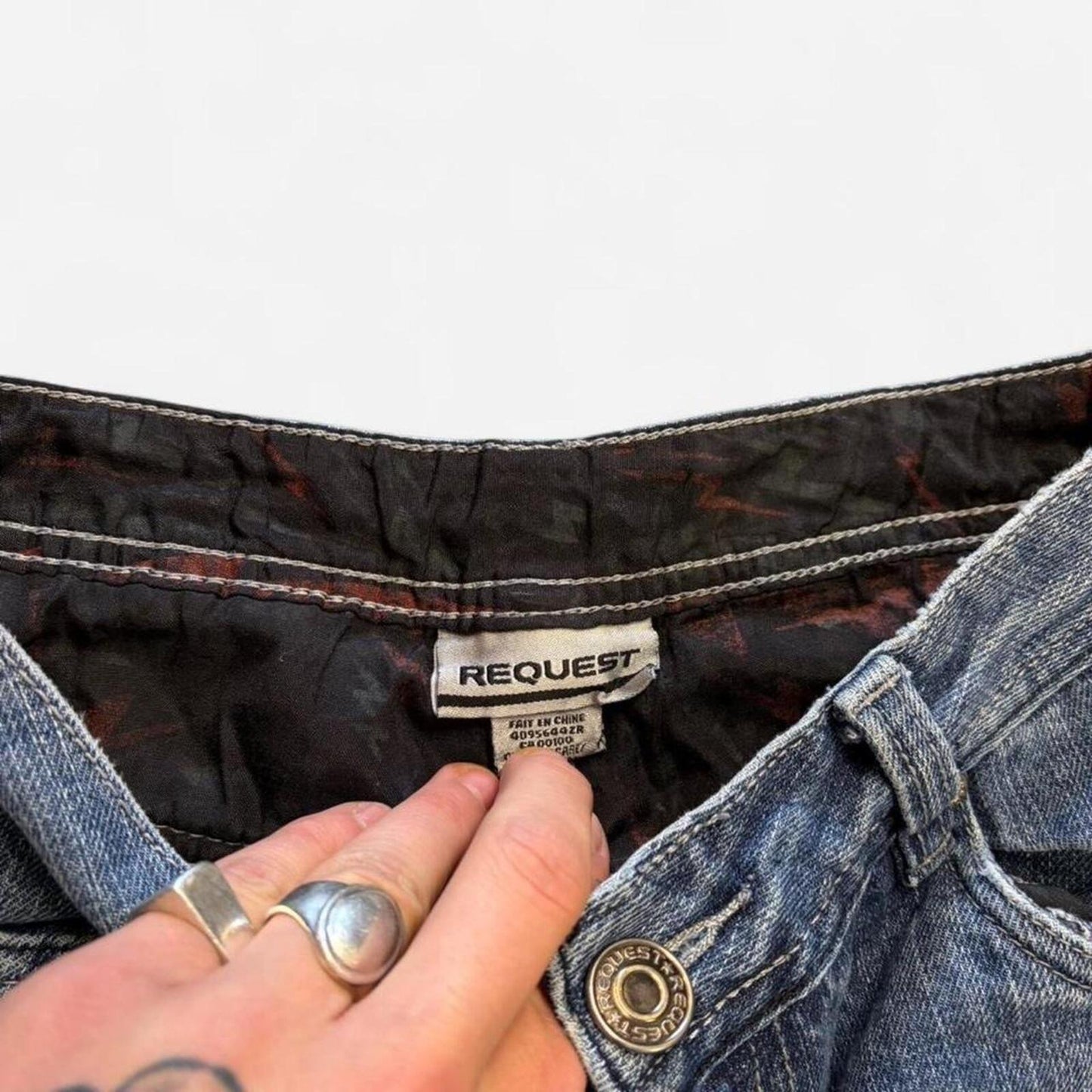 Y2K Skull Baggy Jeans - 30