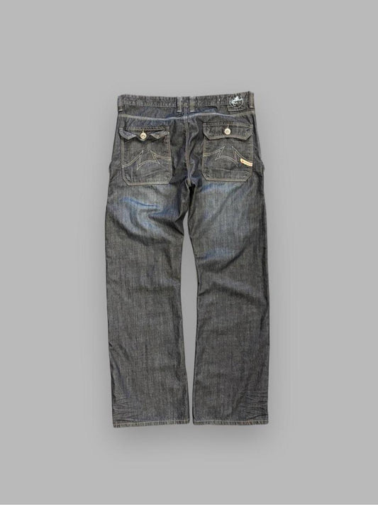 Y2K Parasuco Dark Wash Boot Cut Jeans - 38