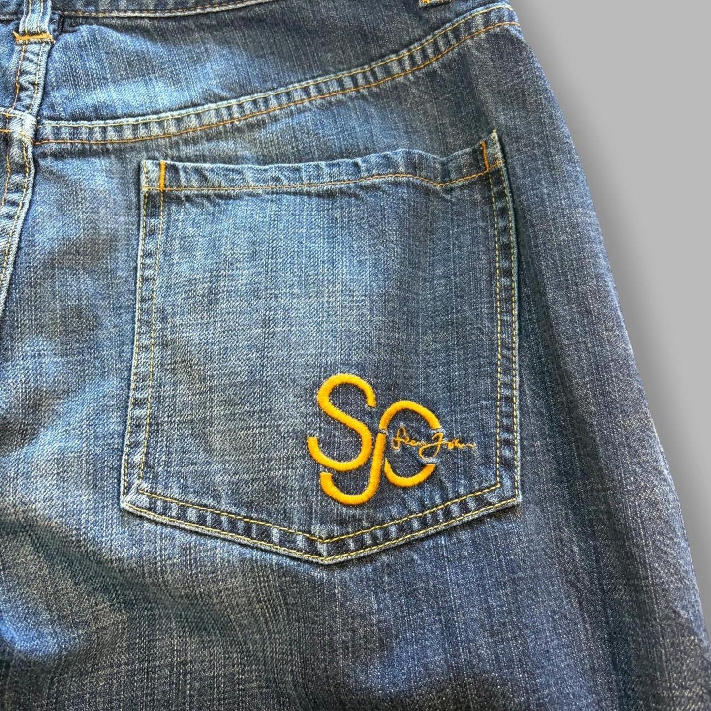 Y2K Sean John Dark Wash Baggy Jeans - 32