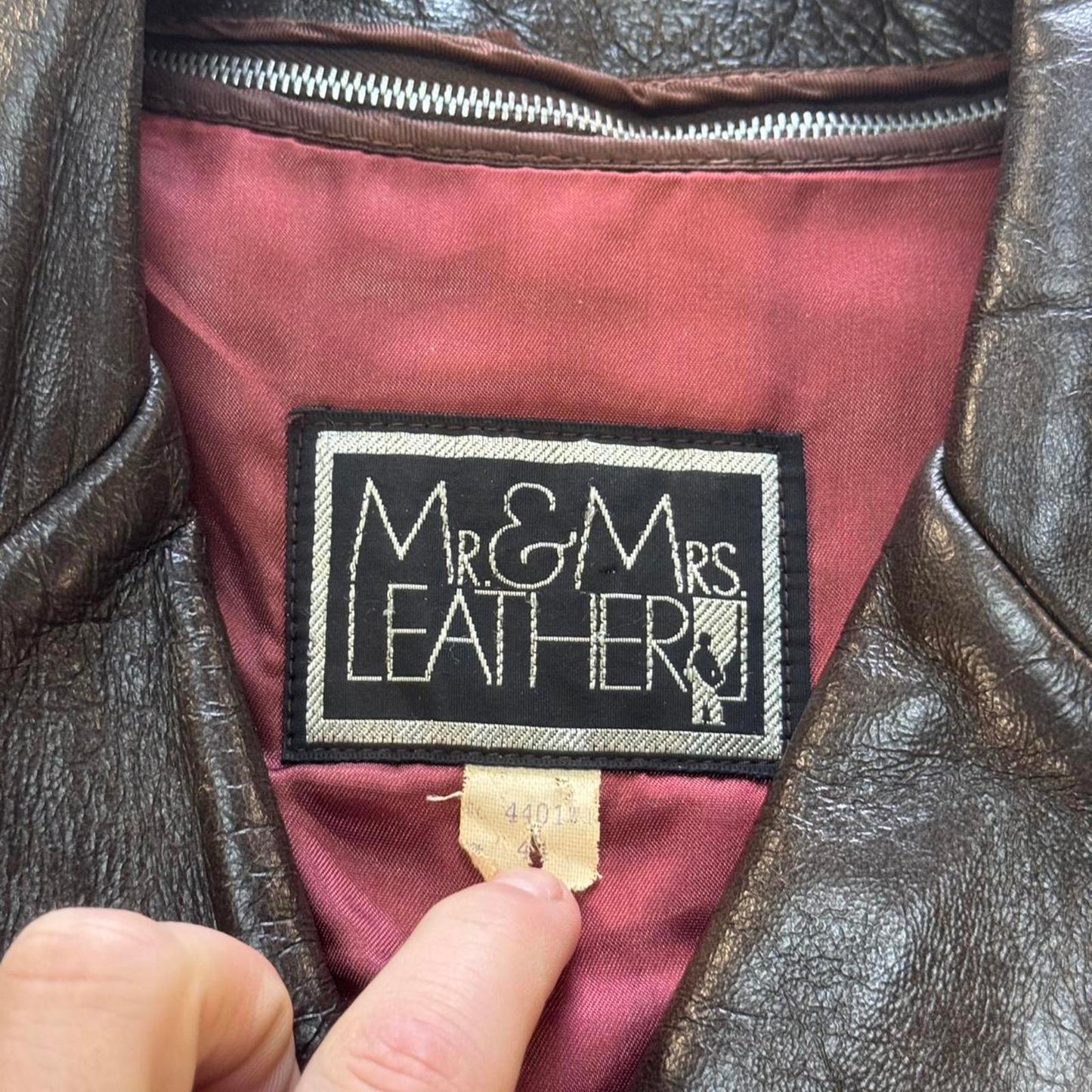 1970s Mr & Mrs Leather Brown Western Leather Jacket - L