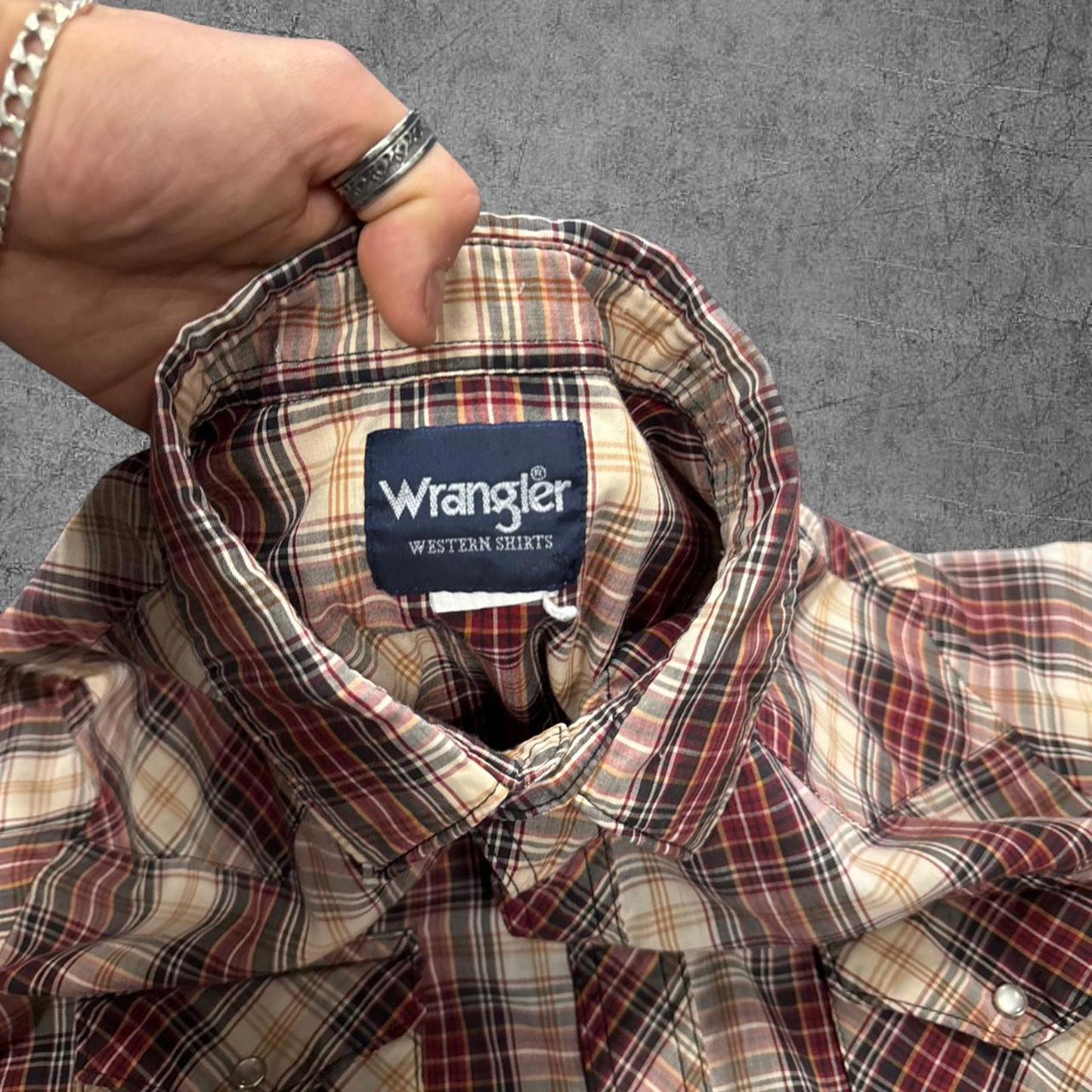 Vintage Wrangler Plaid Western Pearl Snap Button Up - XL