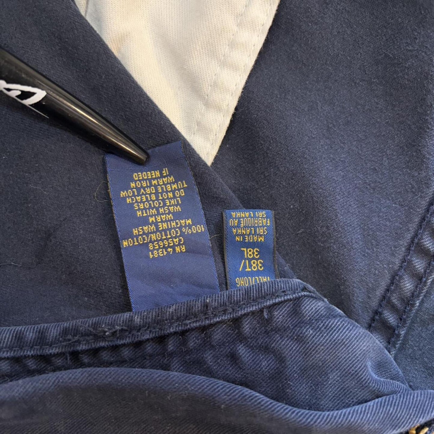 Navy Polo Ralph Lauren Cargo Shorts - 38