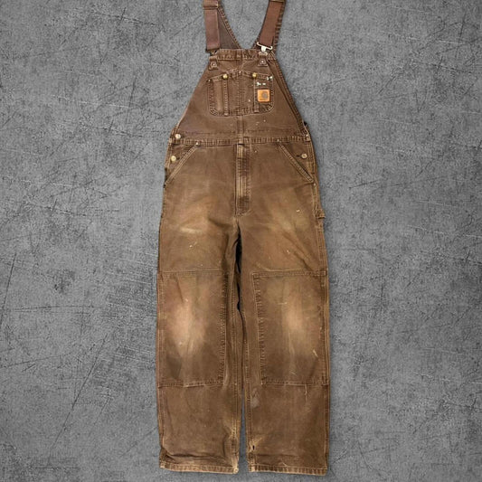 Vintage Mocha Carhartt Overalls - 34