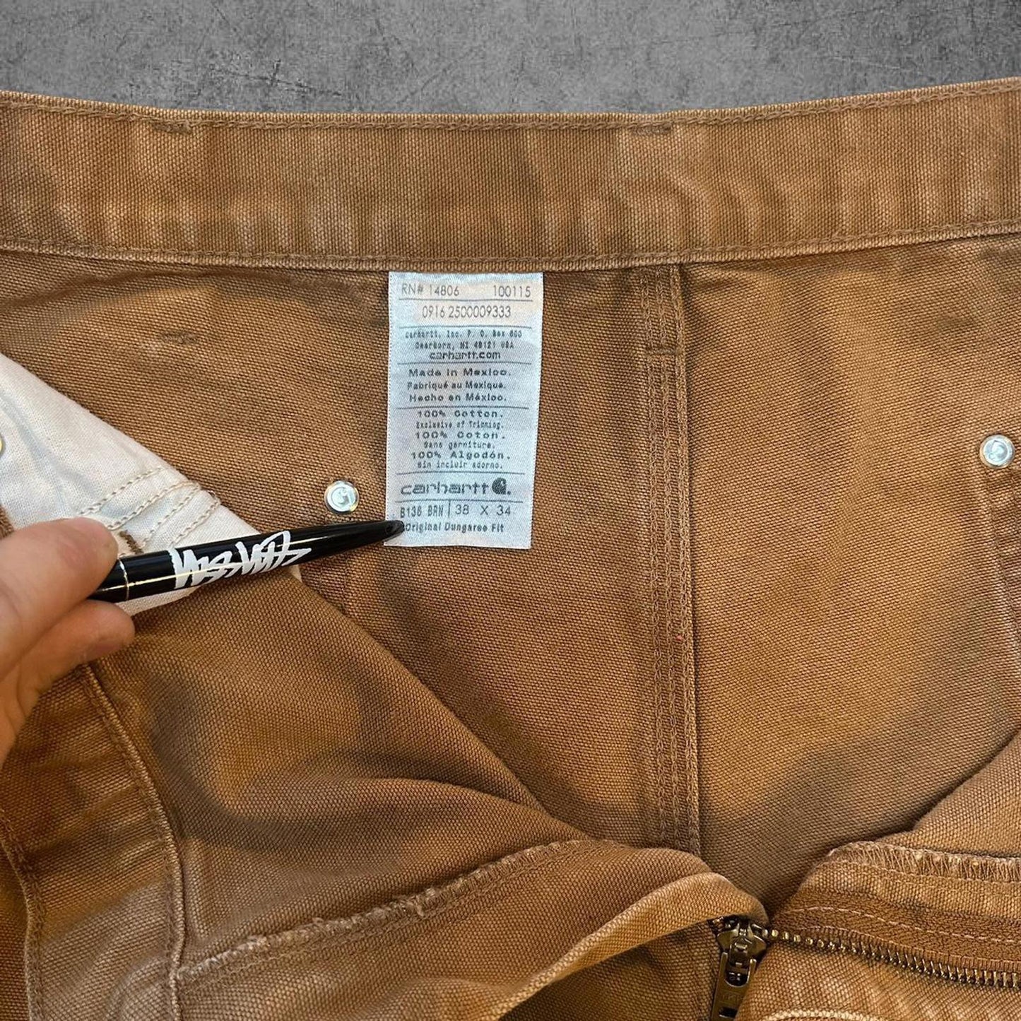 Vintage Tan Carhartt Double Knees - 38