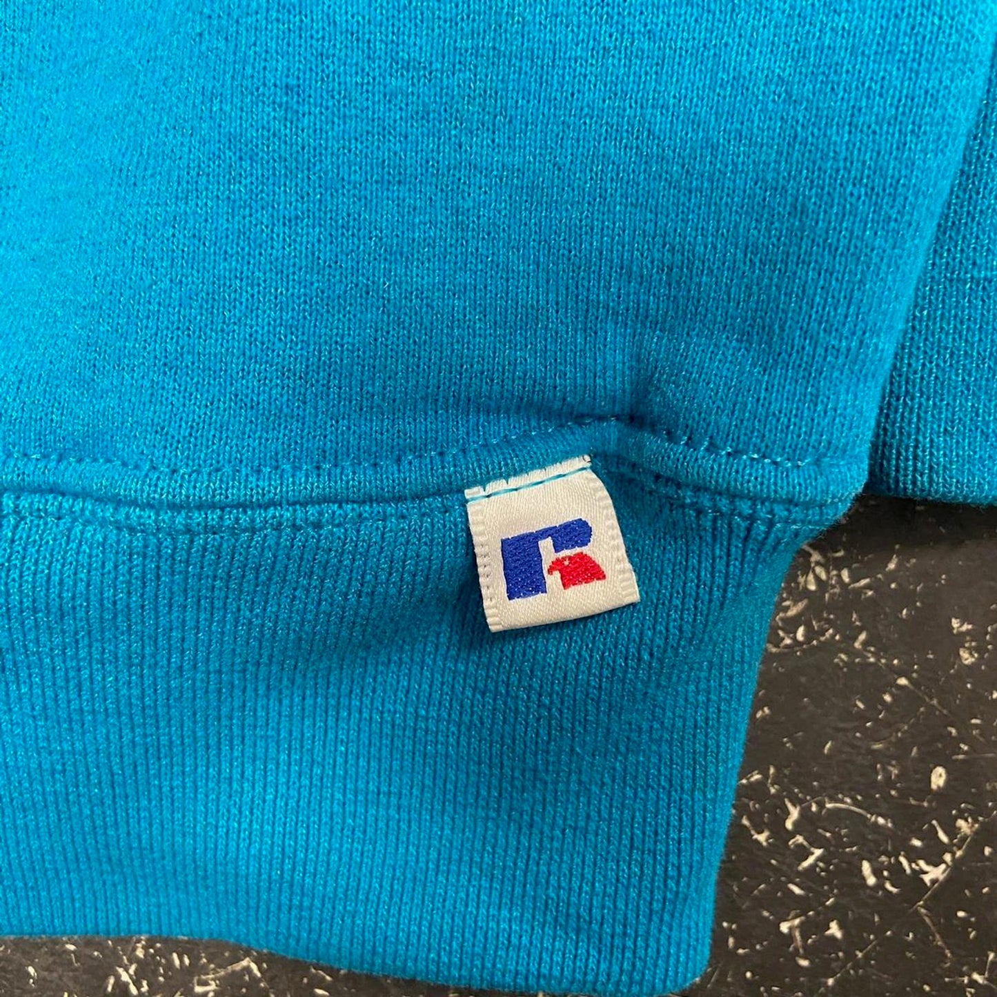 Vintage 90s Russell Athletic Turquoise Crewneck - L