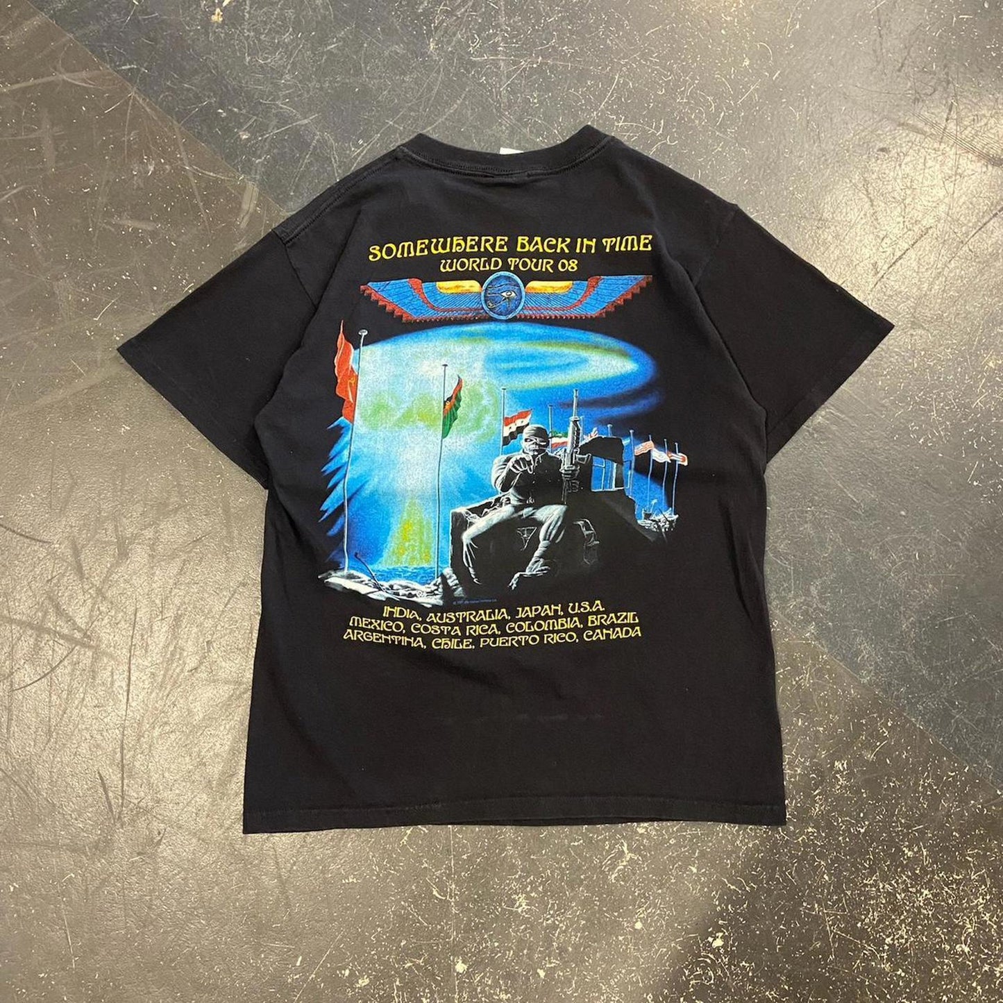 2008 Iron Maiden Somewhere Back in Time Tour Tee - M