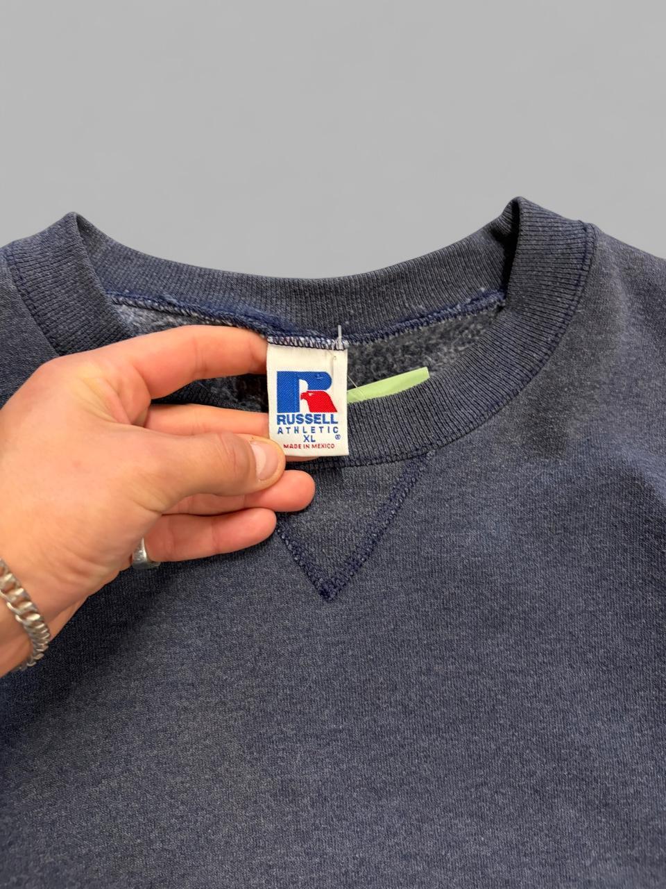 Vintage 90s Navy / Grey Russell Athletic Crewneck - XL
