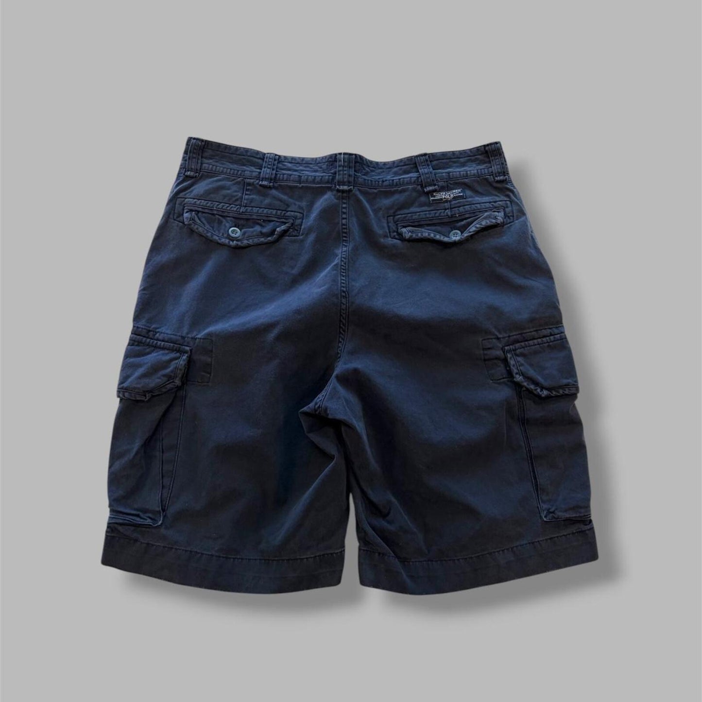Navy Polo Ralph Lauren Cargo Shorts - 38