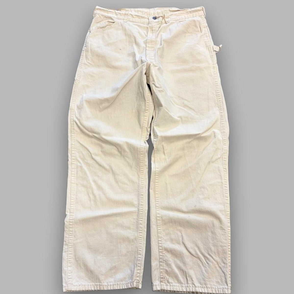 Vintage 1970s Union Made Big Yank White Carpenter Pants - 36