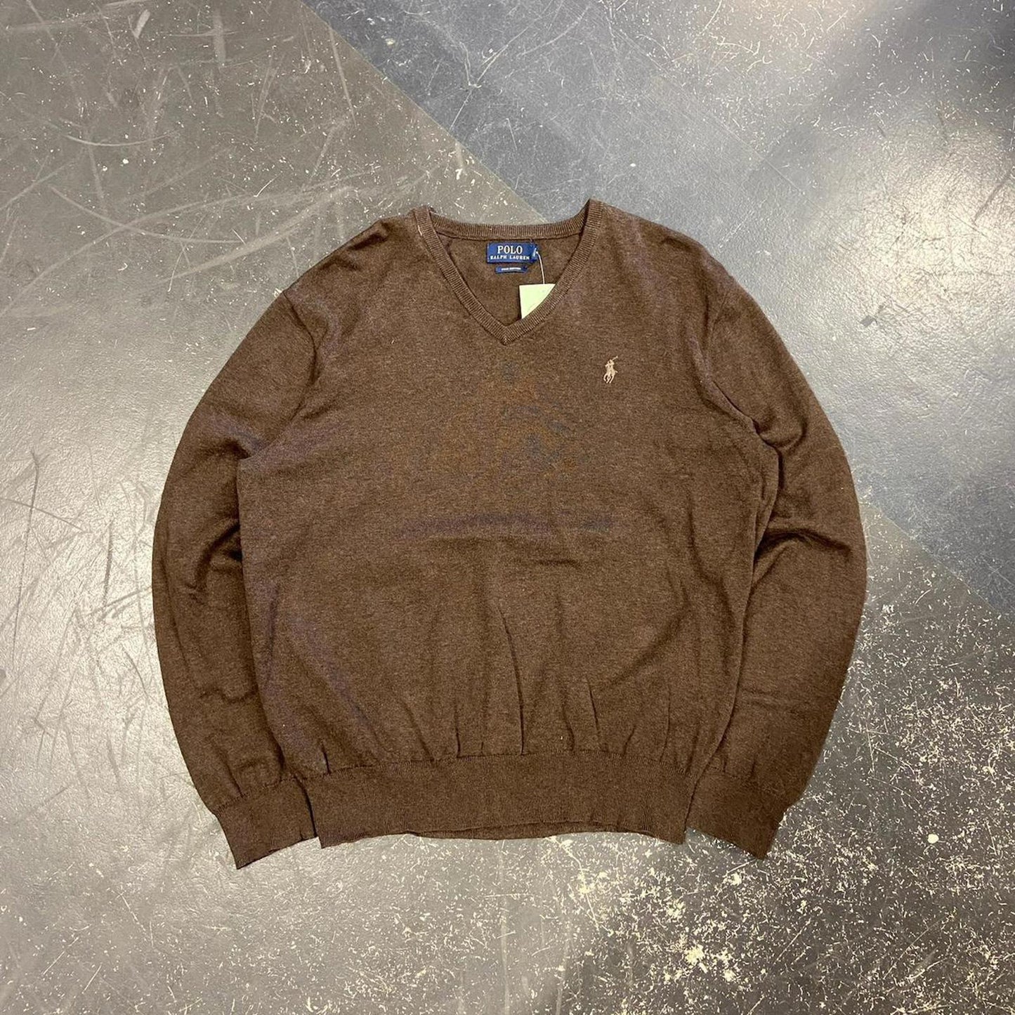 Polo Ralph Lauren Brown V Neck - L