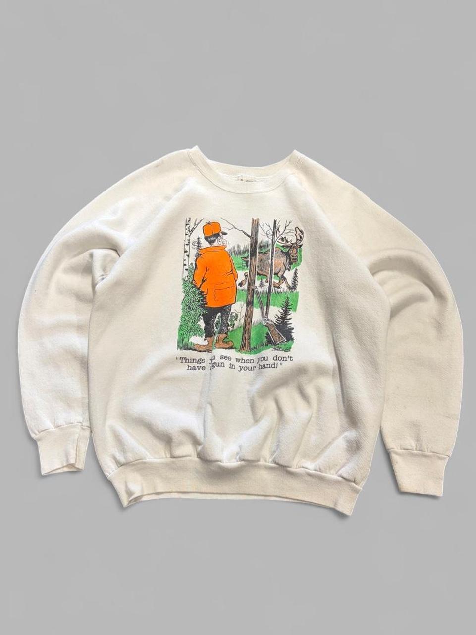 Vintage Hunting Humour Crewneck - XL