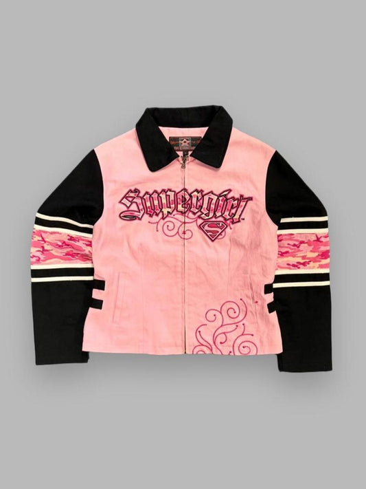 Vintage Jeff Hamilton Supergirl Racing Jacket - L