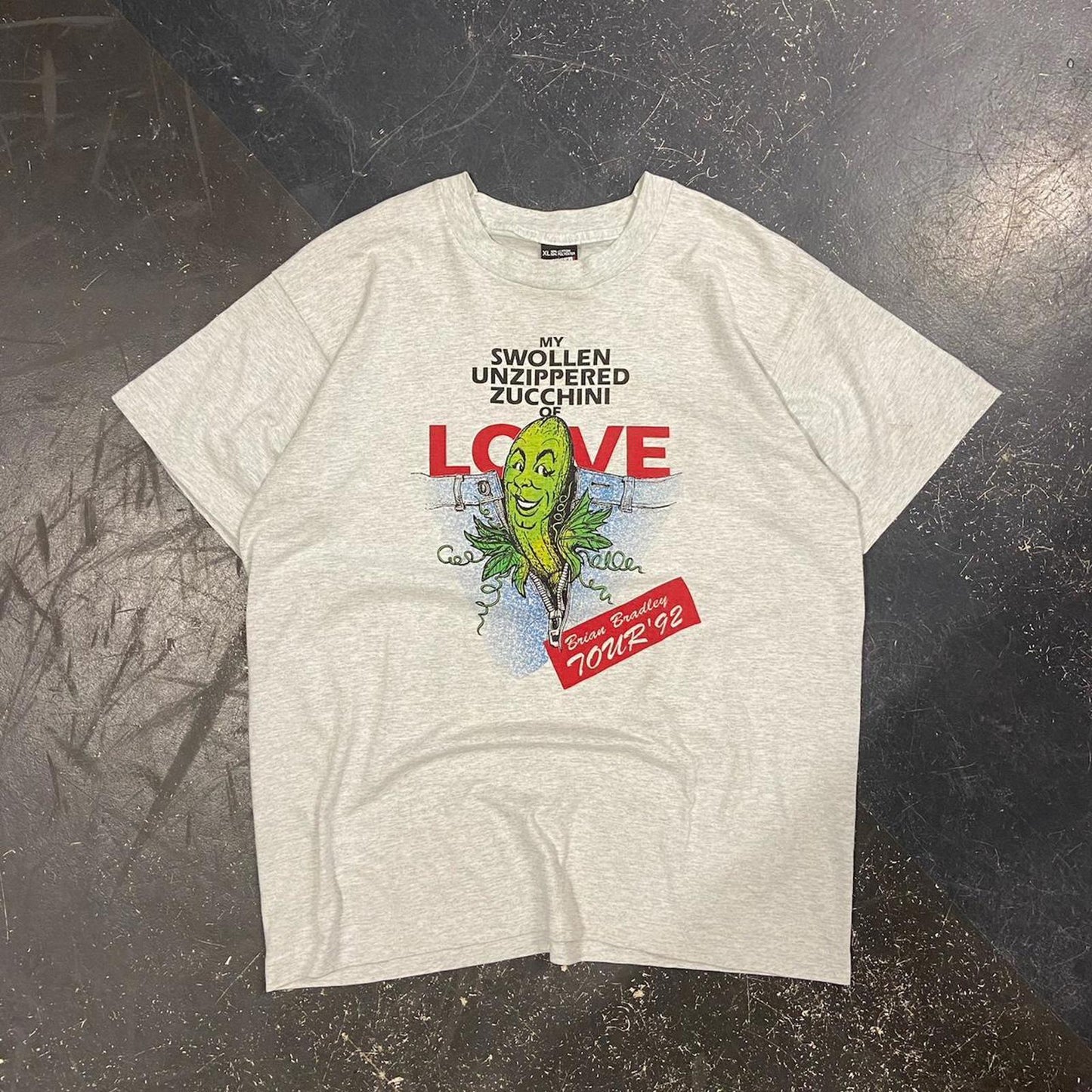 1992 Brian Bradley My Swollen Unzipped Zucchini Of Love Tee - XL