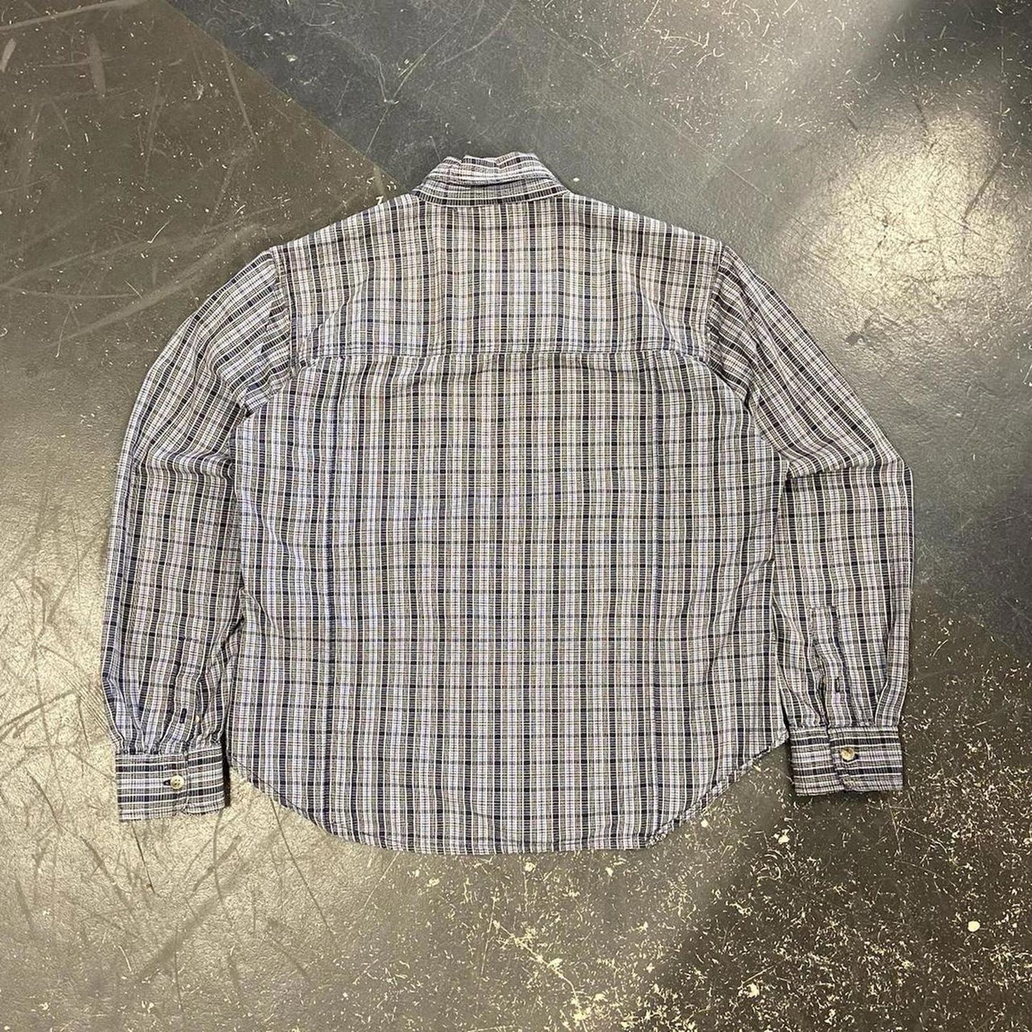 Vintage Higher State Boxy Plaid Button Up - M