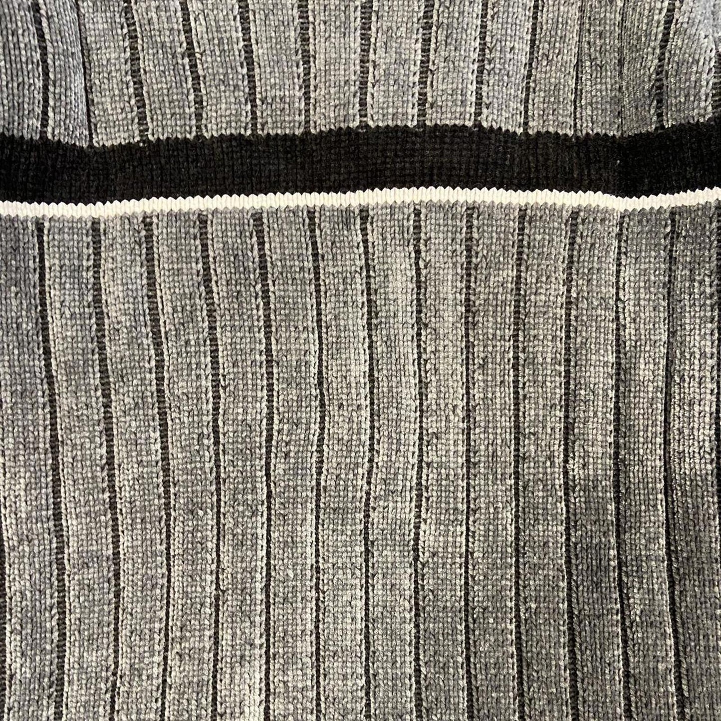 Y2K Cortina Ribbed Grey Knit - S