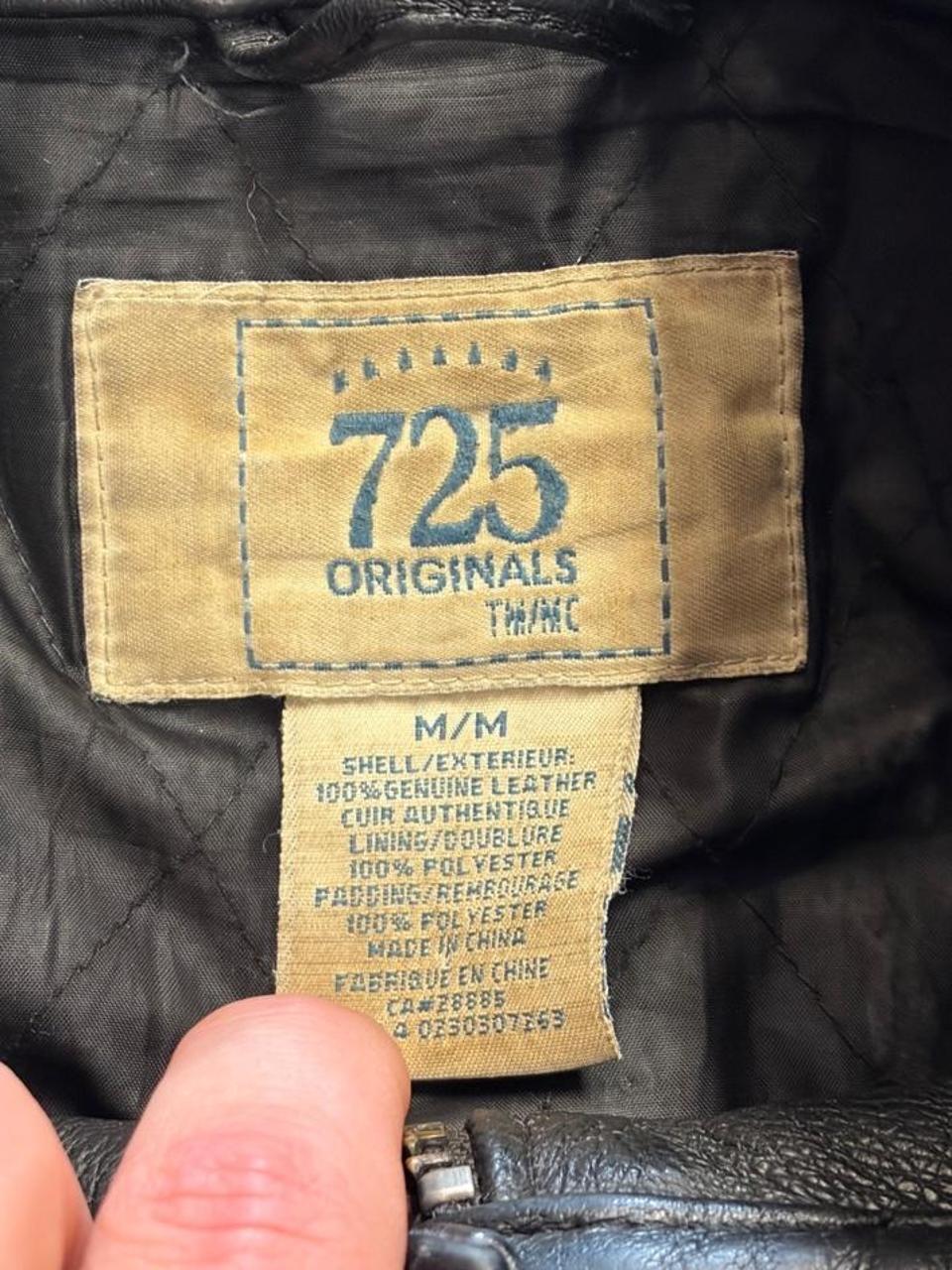 Vintage Heavy Weight Genuine Leather Boxy Biker Jacket - M