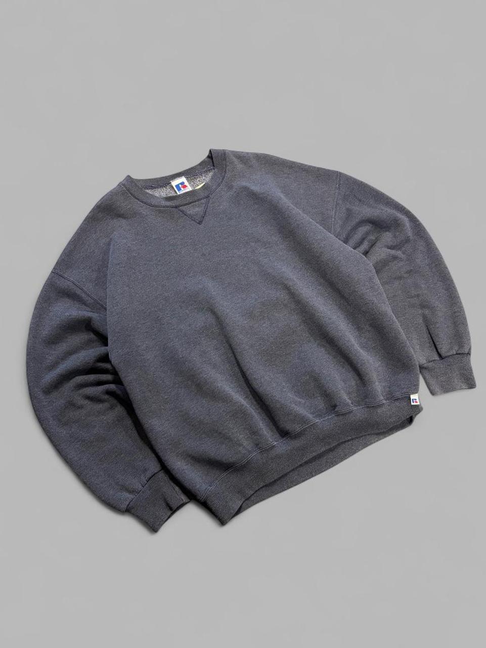 Vintage 90s Navy / Grey Russell Athletic Crewneck - XL