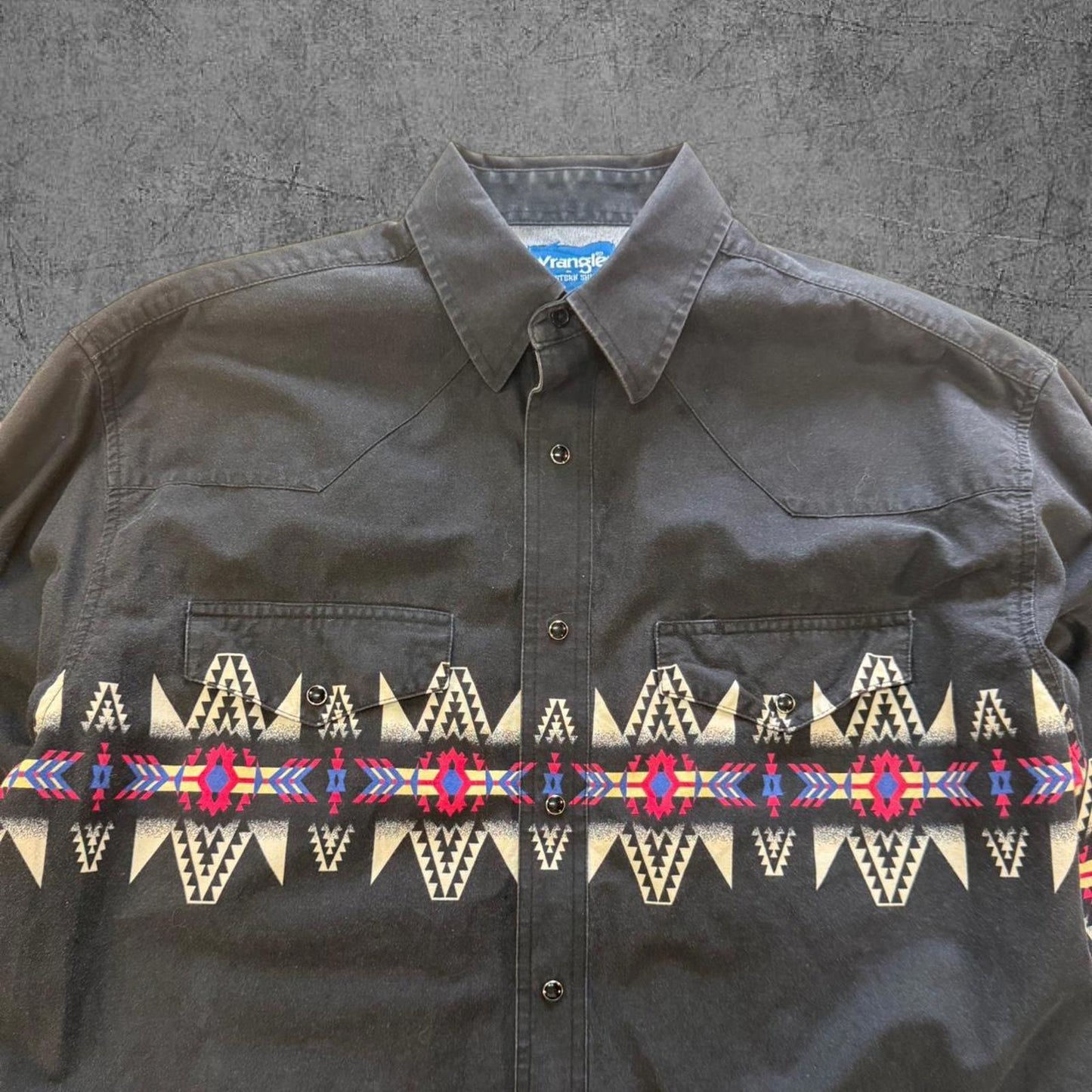 Vintage Wrangler Aztec Button Up - L