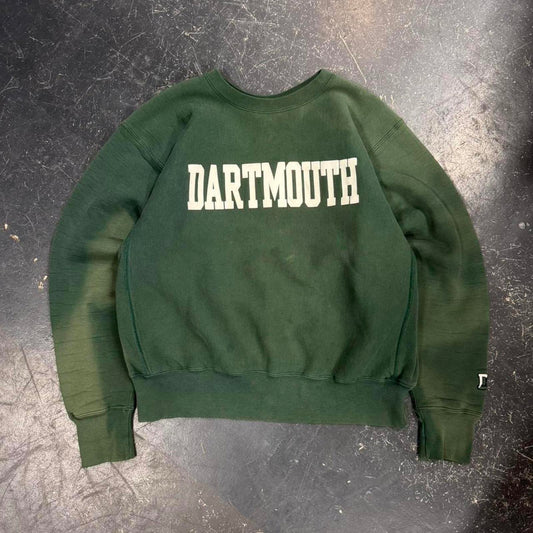 Vintage Faded Green Dartmouth Crewneck - L