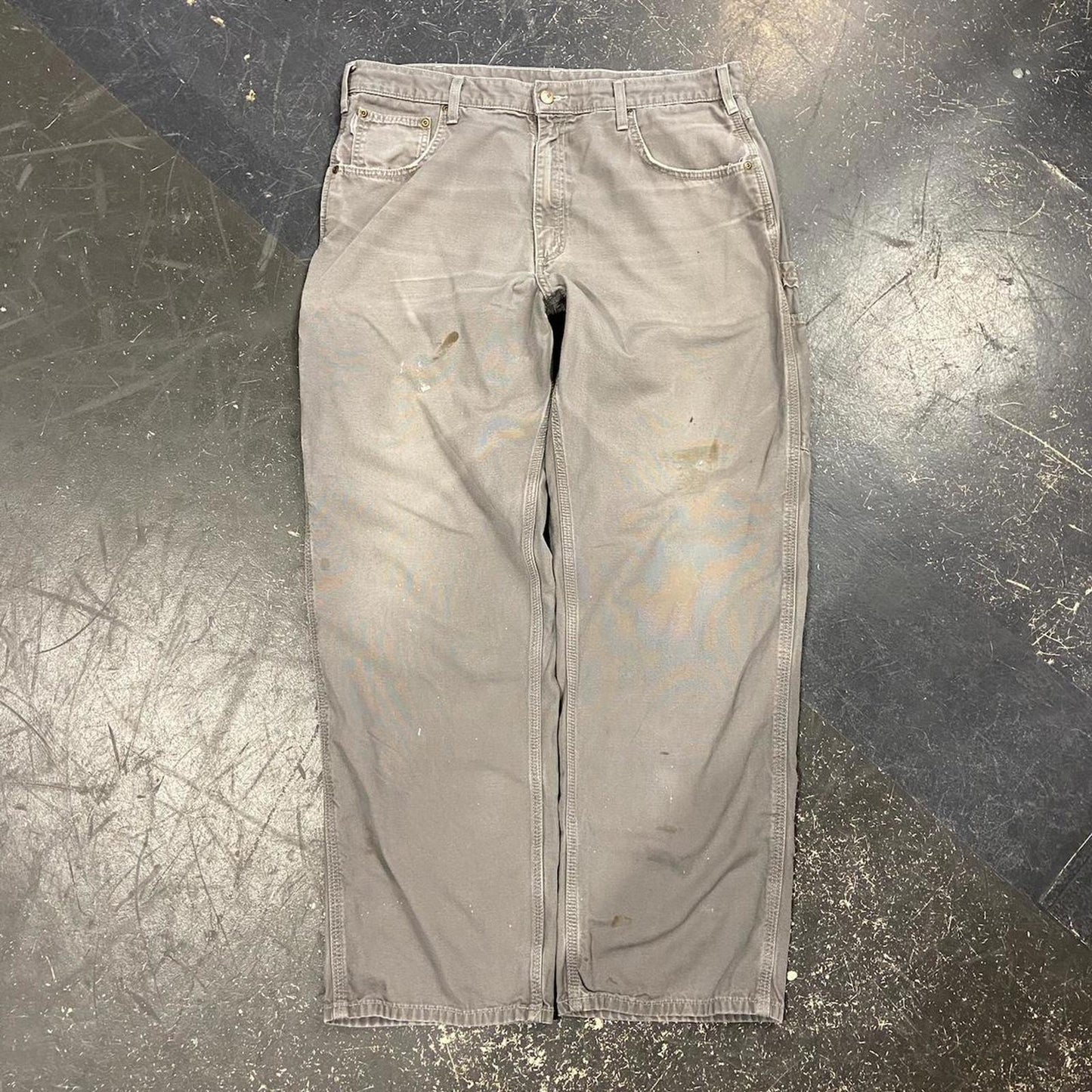 Grey Carhartt Loose Fit Work Pants - 38