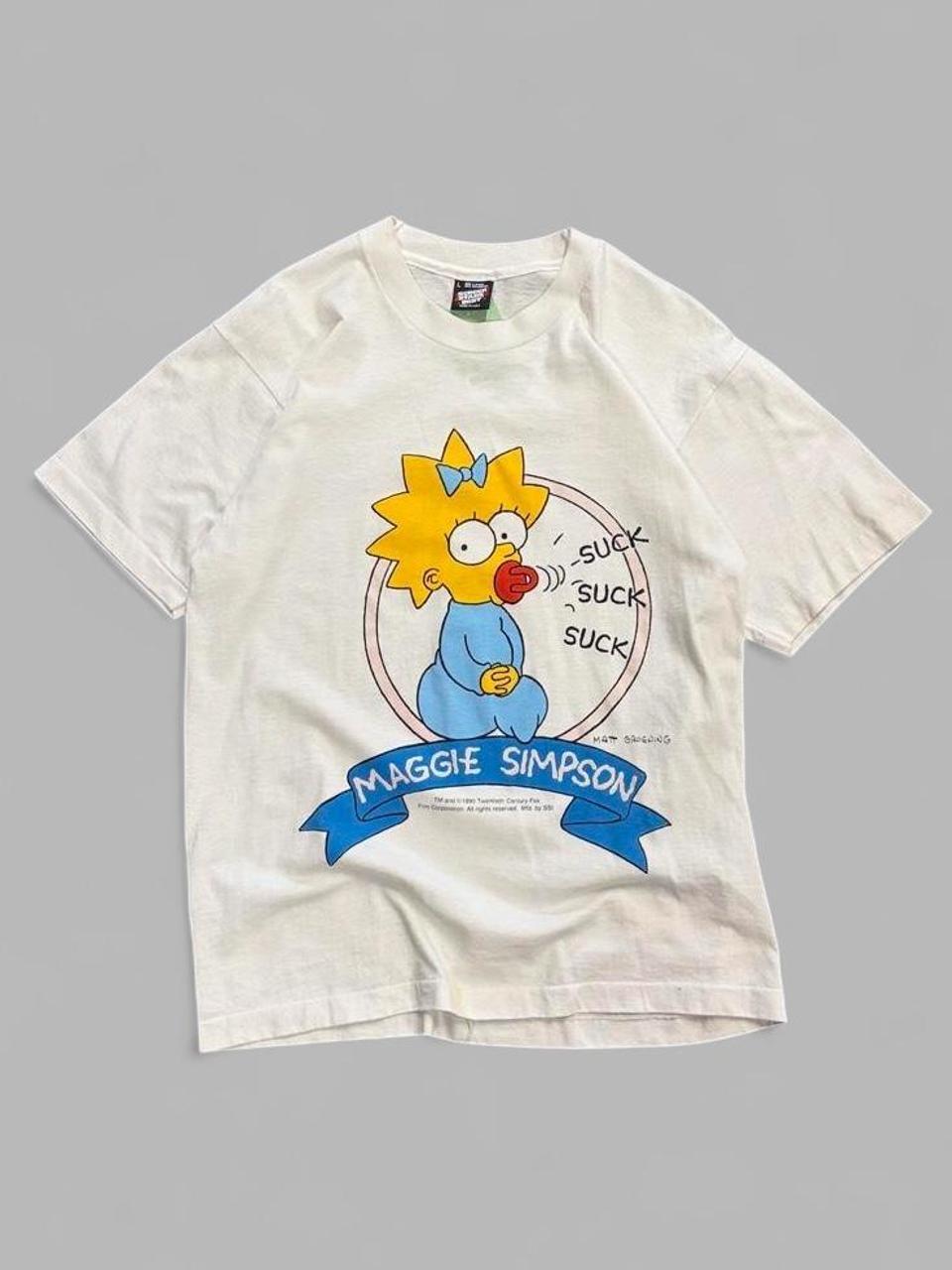 Vintage 1990 The Simpsons Maggie Tee - L