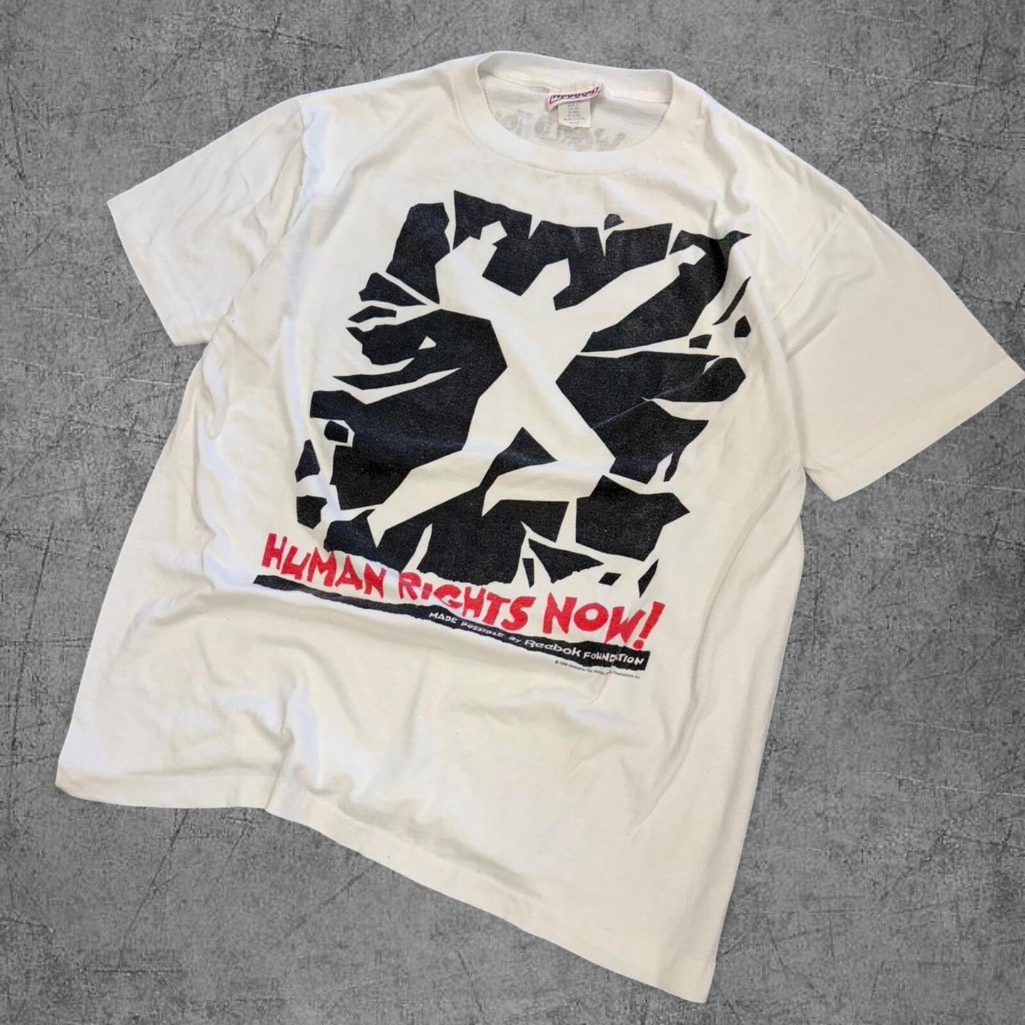 Vintage 1988 Reebok Human Rights Now Humanitarian Tour Tee - XL