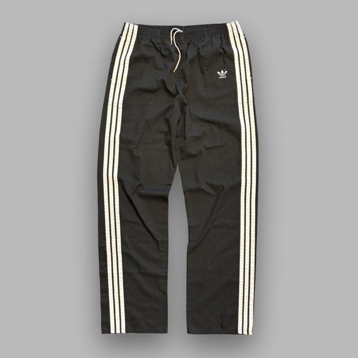 Vintage 80s Adidas Cotton Blend Wide Leg Track Pants - L