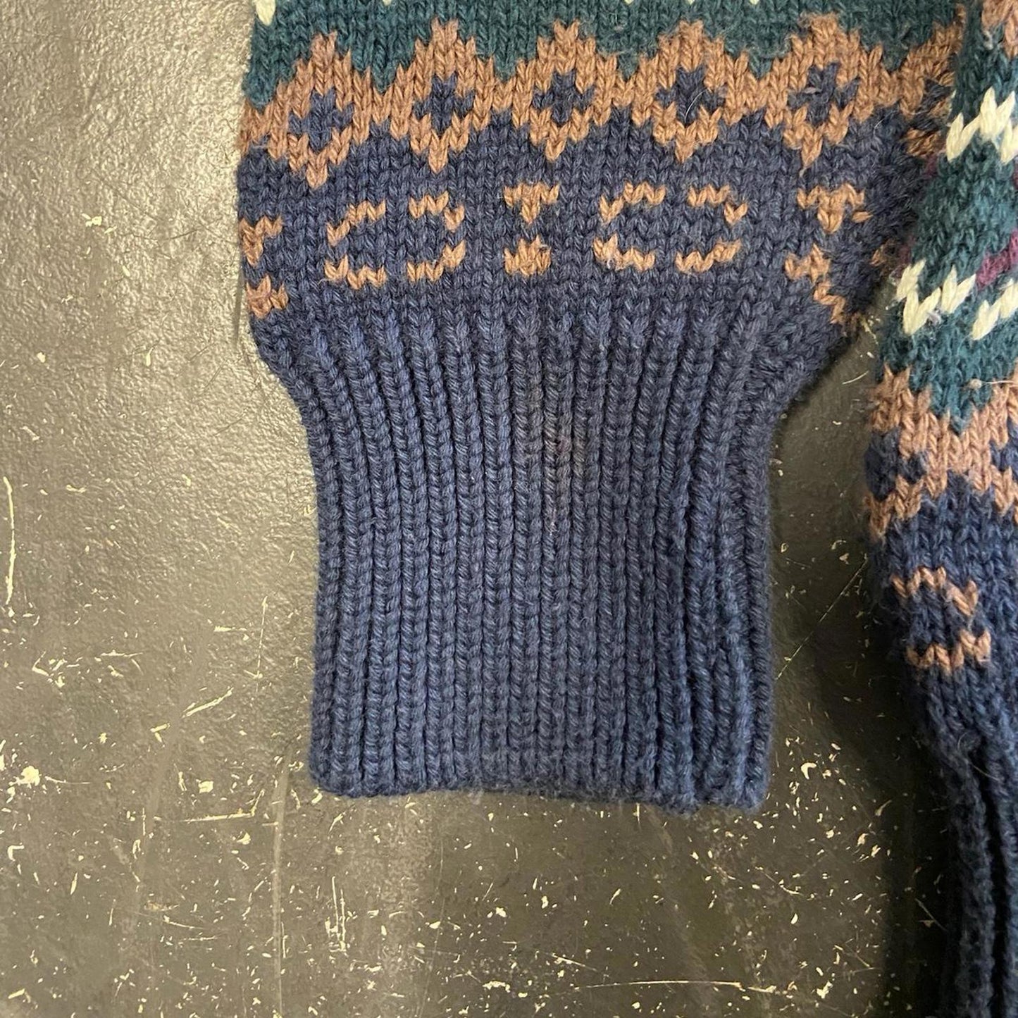 80s London Fog 1/4 Button Grandpa Knit - L